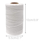 jijAcraft 50M White Cotton String: 2MM Cooking String for DIY Crafts
