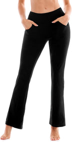 SINOPHANT Yoga Pants for Women Flared Leggings High Waisted Bootcut Trousers Womens Gym Wide Leg Workout Stretchy