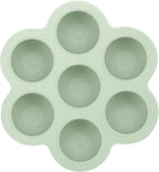 PandaEar 3 Pack Silicone Baby Food Freezer Tray with Lids, Ice Cube Trays for Freezer, Weaning Freezer Tray for Baby Food, Silicone Ice Trays Baby Food Storage Container Tray (Pink/Green/Linen)