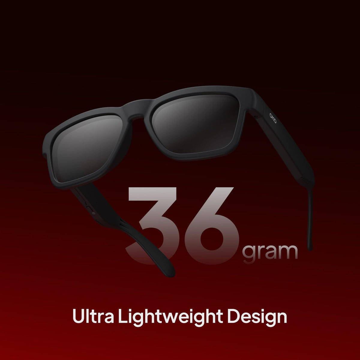 OhO Open Ear Smart Glasses, UV400 Z87.1 Lightweight Bluetooth Sunglasses