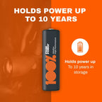 100PP AA Batteries 40 Pack | Alkaline 1.5V, 10-Year Shelf Life