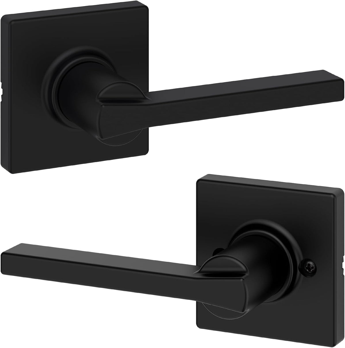 Kwikset Casey Privacy Door Lever with Lock, Matte Black