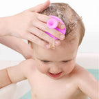 Baby Bath Brush, Baby Cradle Cap Brush, Silicone Massage Brush, Silicone Scrubbers Exfoliator Brush, Baby Skin Scrubbers Essential for Dry Skin, Cradle Cap and Eczema 2 Pack (Small-Blue&Green)