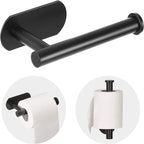 JOPOFI Toilet Paper Holder - Adhesive Toilet Paper Holder - Matte Black
