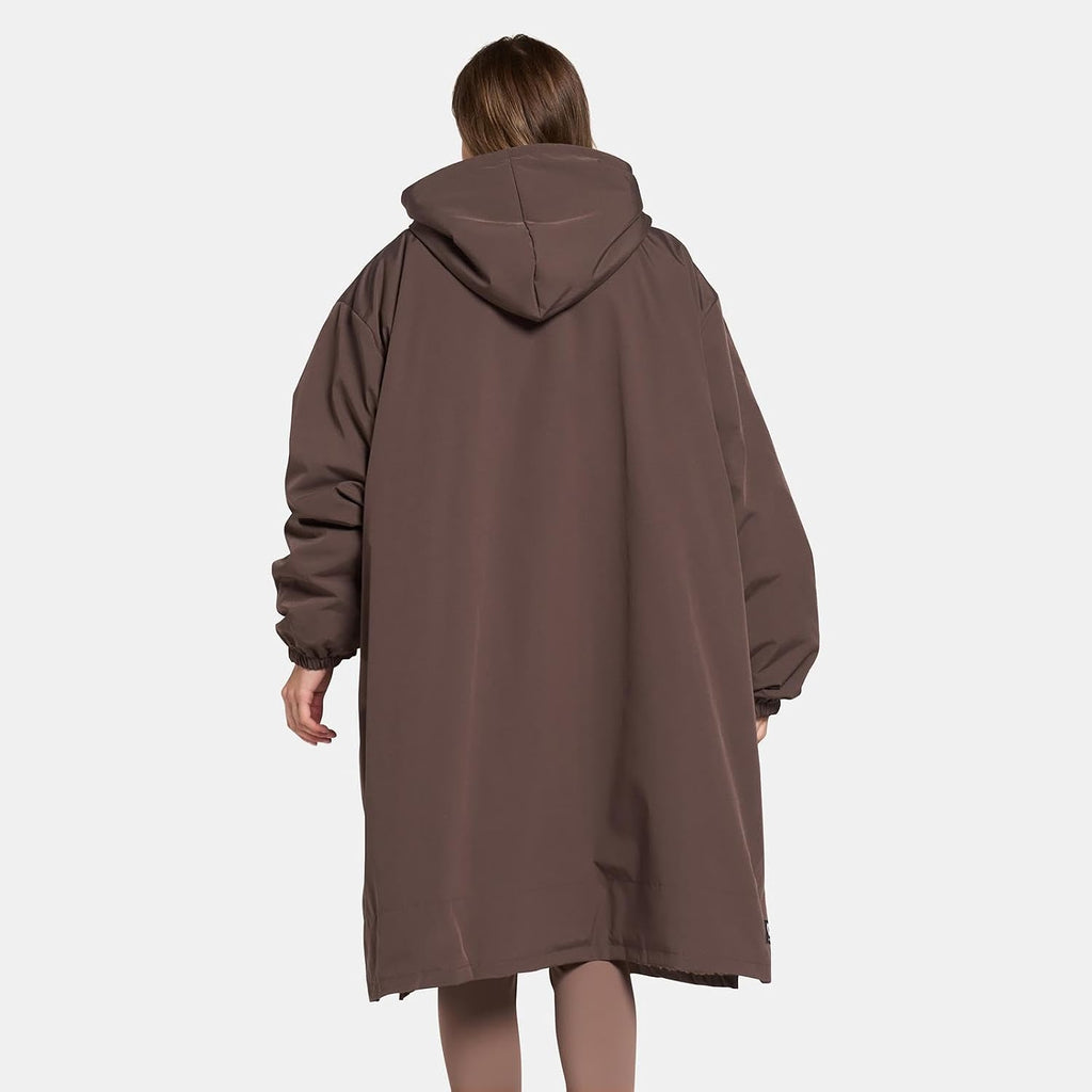 OHS Adults Drying Robe, Gifts for Women Outdoor Water-Resistant Changing Robe Womens Jacket Comfy Sherpa Privacy Robes for Women Men, Stay Dry Swimming Camping Drying Robes - S/M, L/XL