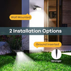 Linkind Halloween Solar Lights Outdoor Spotlight Waterproof RGB 2 Pack