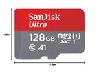 SanDisk 128GB Ultra microSDXC card + SD adapter, Memory card Full HD, up to 140 MB/s, For smartphones and Tablets, with A1 App Performance, UHS-I, Class 10, U1