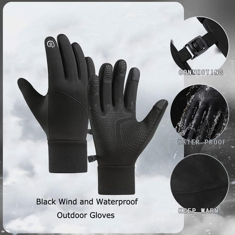 CRAZY SHARK Winter Warm Gloves, Windproof Water-Resistant Thermal Gloves