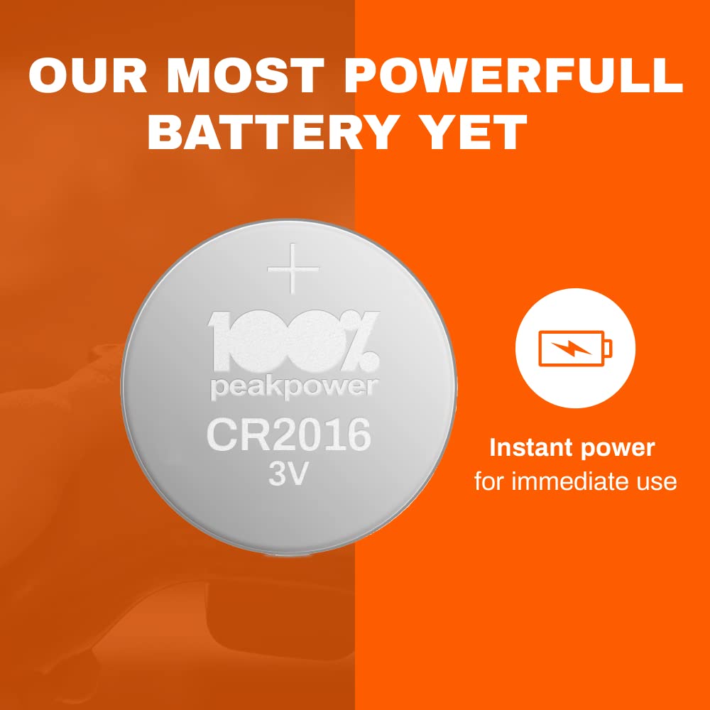 100PP CR2016 Batteries 3V Lithium 10 Pack | Key Fobs & Remotes