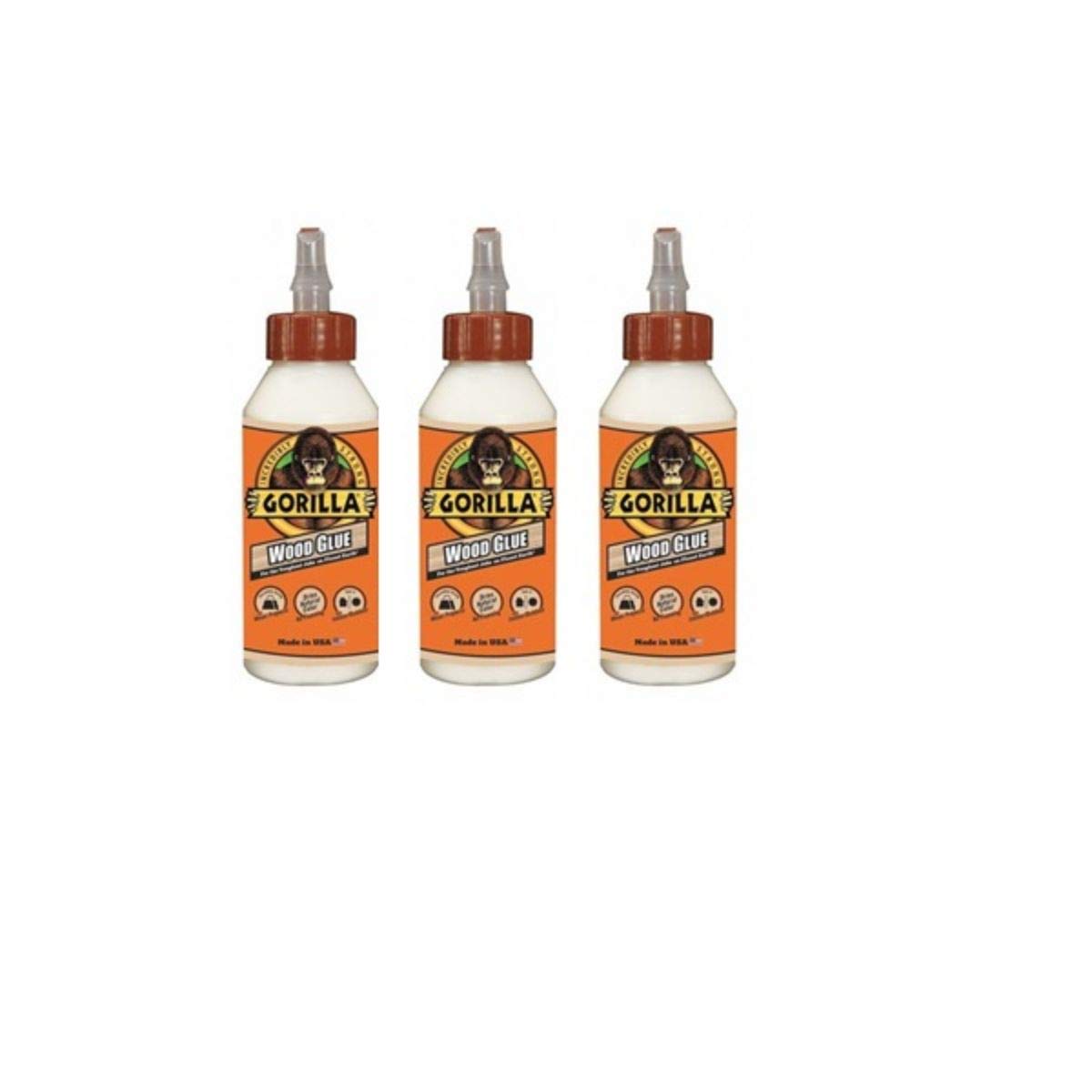 Gorilla Wood Glue, Fast Clamp, Water Resistant PVA, 8 oz