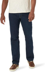 Wrangler - Mens Jeans - Regular Straight Fit - Authentics - Dark Stonewash