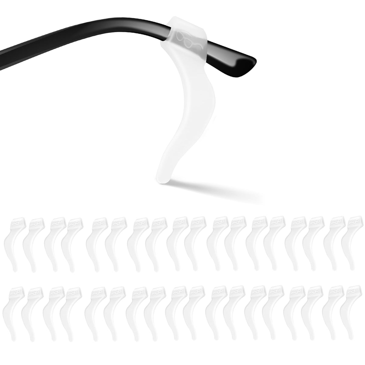 SMARTTOP Eyeglass Ear Grip-20 Pairs eye glasses ear grippers Anti-slip holders for ears,Silicone Ear Hook,glasses ear grip Retainer for Sports Glass Sunglasses Reading