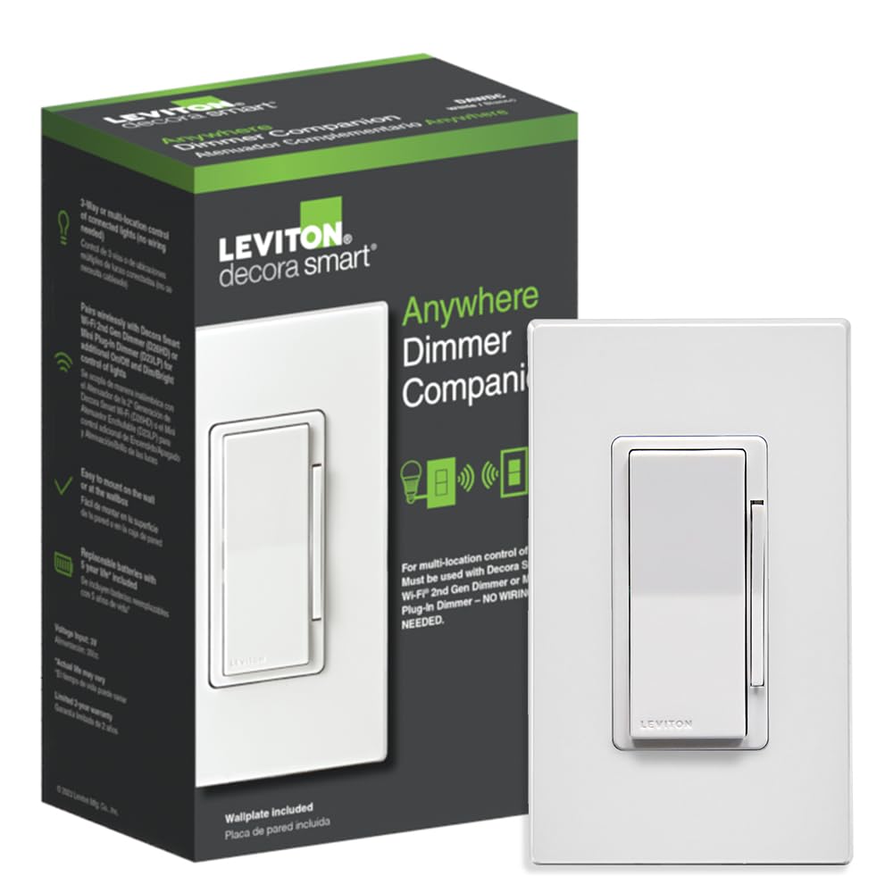 Leviton Decora Smart Switch, Wi-Fi, D315S-1RW, White