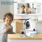 HelloBaby Baby Monitor with Camera and Audio, World First 6" Split Screen