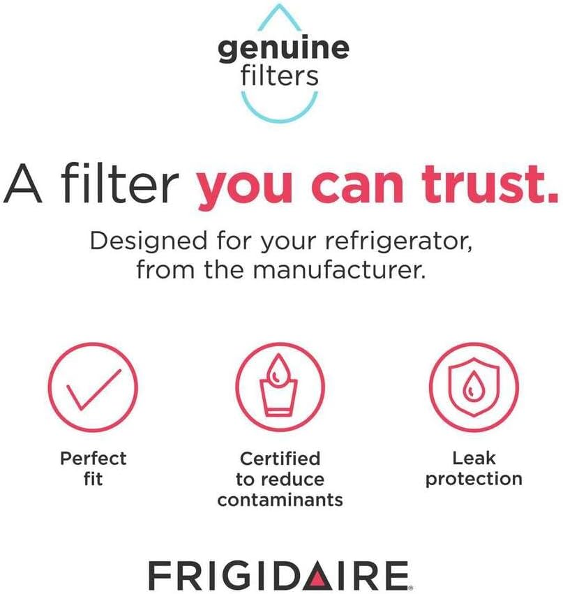 Frigidaire EPTWFU01 Refrigerator Water Filter Replacement, White