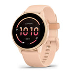 Garmin vívoactive 6, 42mm GPS smartwatch, AMOLED touchscreen, all-day health monitoring, personalised fitness features, advanced sleep coaching, Music, up to 11 days battery life, Bone/Lunar Gold
