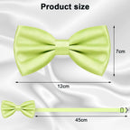 URAQT Men Pre-Tied Solid Satin Bow Tie, Adjustable Formal Bowtie