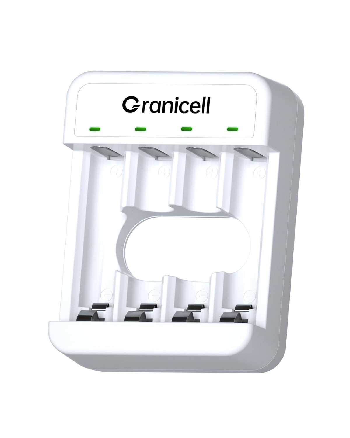 Granicell Rechargeable Batteries with Charger, 8-Bay Smart Charger, Individual Slots, 4 AA 2800mAh and 4 AAA 1100mAh Low Self-Discharge NiMH Batteries