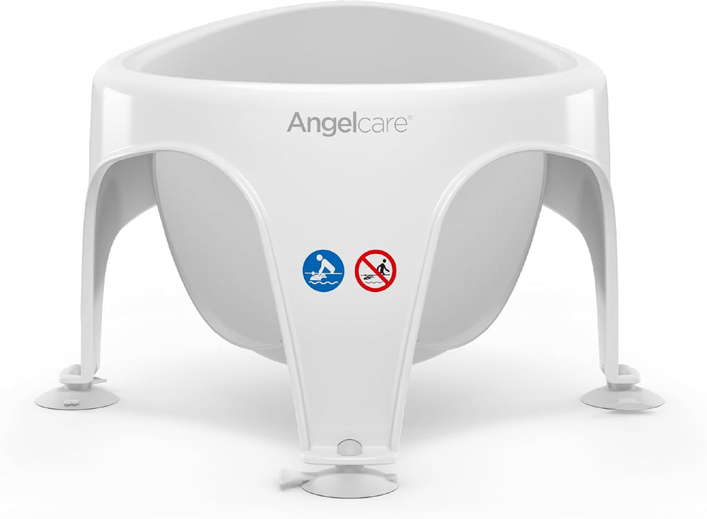 Angelcare - Baby Bath Seat - Soft Touch Support - Water Level Indicator - Fixation by Suction Cups - Grey