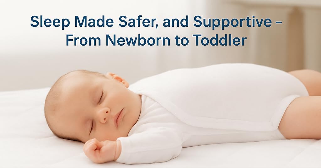 Toddler Cot Mattress 120 x 60 x 5 cm – Extra Thick Baby Mattress for Cot Beds – Quilted Polypropylene Cover – Firm Foam Support, Removable Cover – UK Made