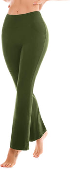SINOPHANT Yoga Pants for Women Flared Leggings High Waisted Bootcut Trousers Womens Gym Wide Leg Workout Stretchy