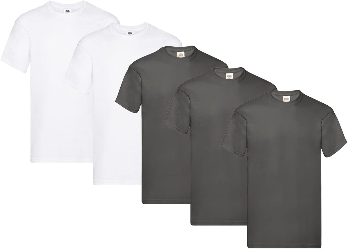 Fruit of the Loom Men's T-Shirt Iconic Tee, Lightweight Ringspun Tee, 5 Pack