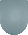 AQUALONA® Premium Thermoplastic Toilet Seat Soft Close Hardwearing Seat with Two Button Hinge Release D Shaped Easy to Clean Simple Installation Top and Bottom Fittings (Blue - D Shape)