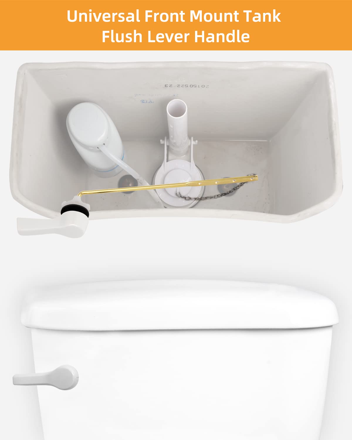Hibbent Universal Metal Front Mount Toilet Handle Replacement Kit