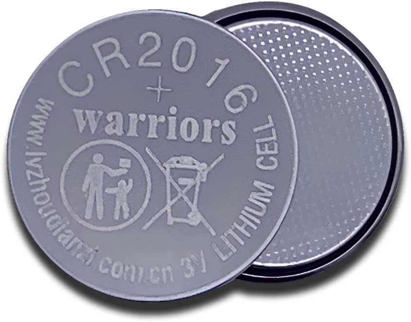 Warriors 5X CR2016 Batteries, 3V Lithium Coin Batteries