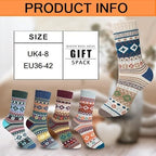 Ladies Socks Wool Thermal Fluffy Gifts For Women 5 Pairs