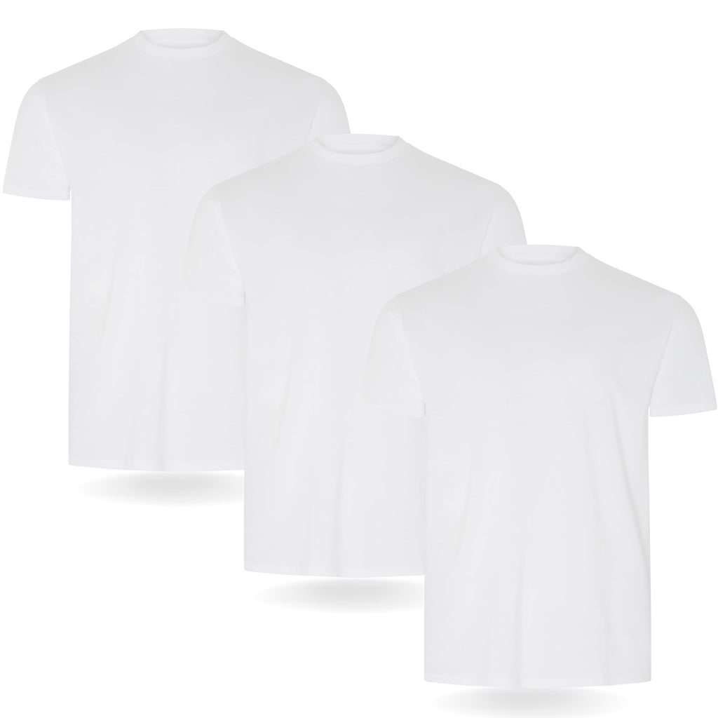 FM London 3/5 Pack Mens T Shirt, Premium Weight, 100% Cotton & Super Soft