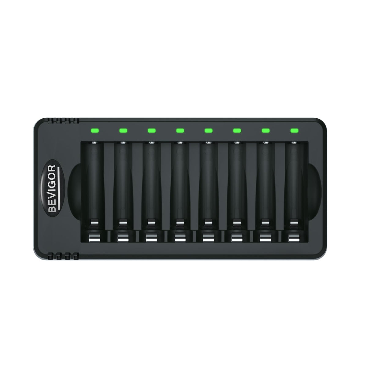 BEVIGOR 12 Slot Battery Charger with 12 Pack AA Rechargeable Batteries