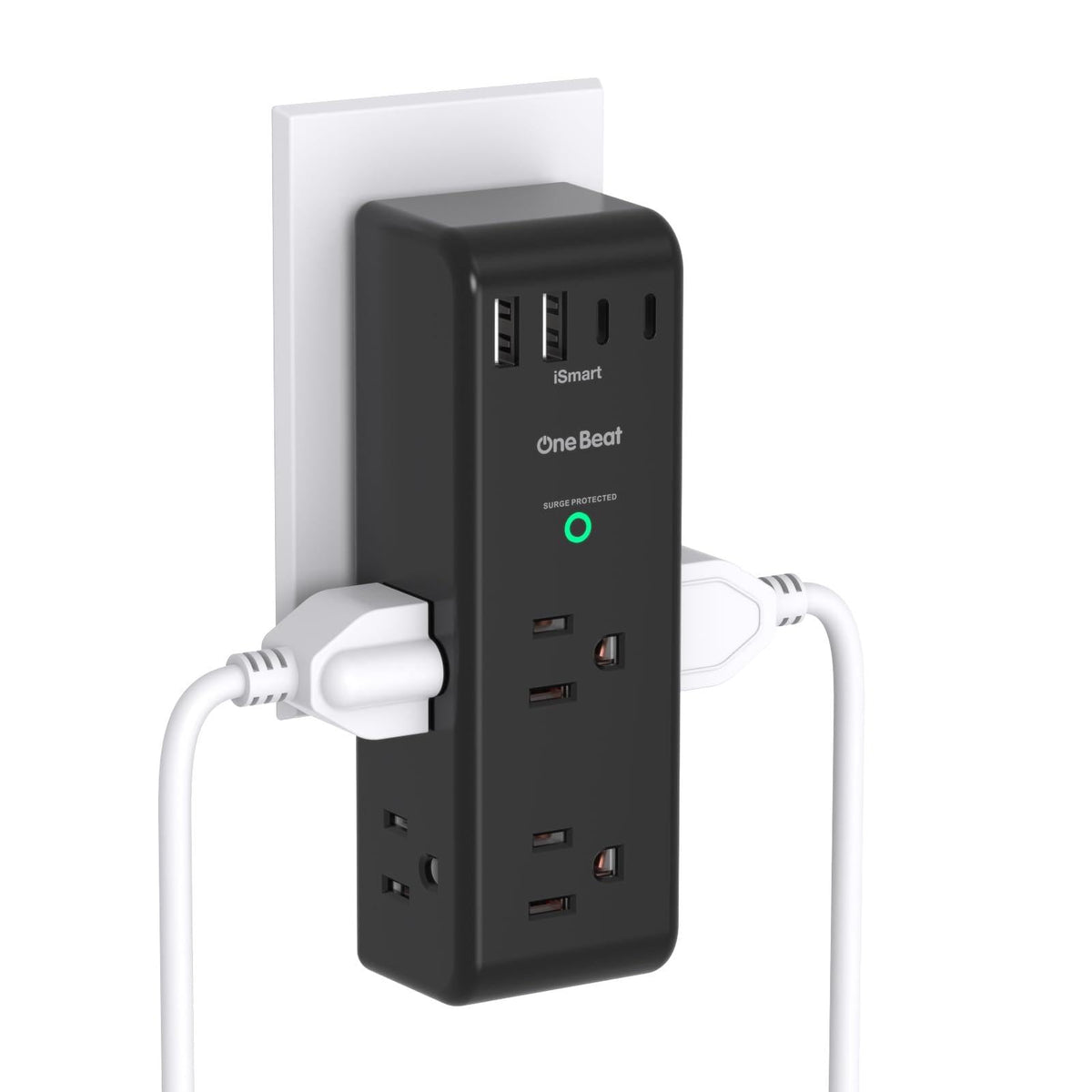 Surge Protector Outlet Extender with Rotating Plug, Multi Plug Wall Outlet