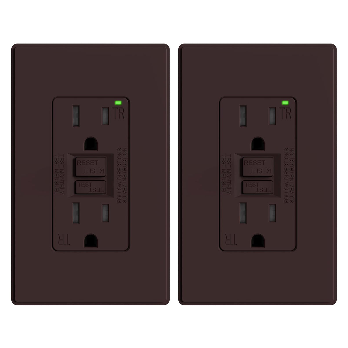 ELEGRP GFCI Outlet 20 Amp, Self-Test GFI Electrical Outlet with Thinner Design, TR Tamper Resistant GFCI Receptacle, Ground Fault Circuit Interrupters with Wall Plate, UL Listed, Light Almond, 1 Pack