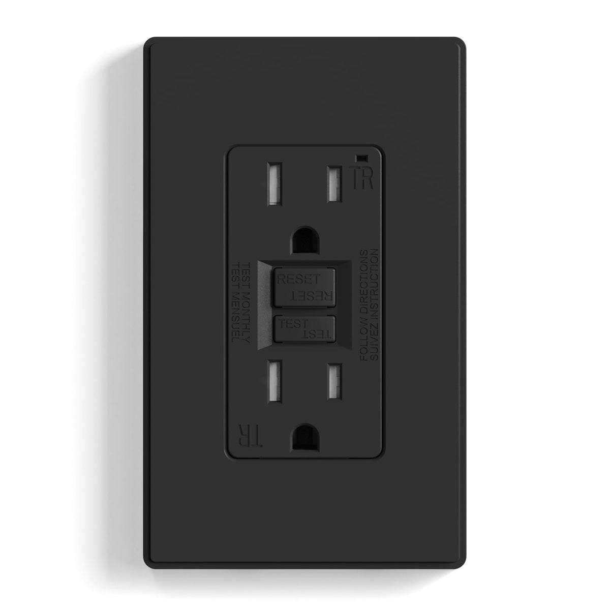 ELEGRP GFCI Outlet 20 Amp, Self-Test GFI Electrical Outlet with Thinner Design, TR Tamper Resistant GFCI Receptacle, Ground Fault Circuit Interrupters with Wall Plate, UL Listed, Light Almond, 1 Pack