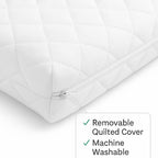 Toddler Cot Mattress 120 x 60 x 5 cm – Extra Thick Baby Mattress for Cot Beds – Quilted Polypropylene Cover – Firm Foam Support, Removable Cover – UK Made