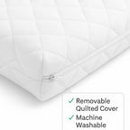 Toddler Cot Mattress 120 x 60 x 5 cm – Extra Thick Baby Mattress for Cot Beds – Quilted Polypropylene Cover – Firm Foam Support, Removable Cover – UK Made