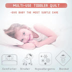Adam Home 4.5 Tog Toddler Duvet and Pillow Set 100% Microfibre Anti-Allergy Lightweight Cot Bed (Duvet 120x150 cm) & (Pillow 40x60 cm) Hypoallergenic and Machine Washable Cot