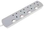 PRO ELEC PELB1768 4 Gang Individually Switched Extension Lead 10m, Grey, 4 Socket