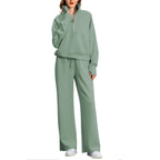 Lounge Wear Sets For Women Uk Women'S Fashion Tracksuit Full Set Comfort Long Sleeve Activewear Fall Outfits Gym Set 2 Piece Ladies Sweatshirts Sweatpants Zip Coat Tops Trousers Sets Clothing