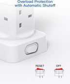 Tower Extension Lead with USB Slots, 8 Way Multi Plug Extension Tower &4USB