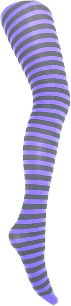 MYSASI Girls Striped Tights – Soft & Stretchy – Ages 6–14 – Perfect for School, Dance, Everyday Wear & Halloween - Kids Striped Machine washable tights - Halloween and party tights for kids