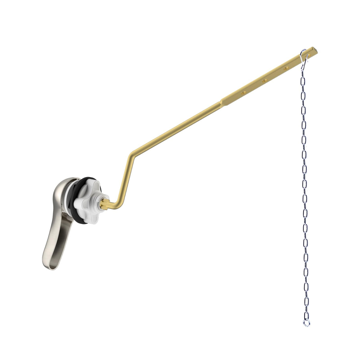 Hibbent Universal Metal Front Mount Toilet Handle Replacement Kit