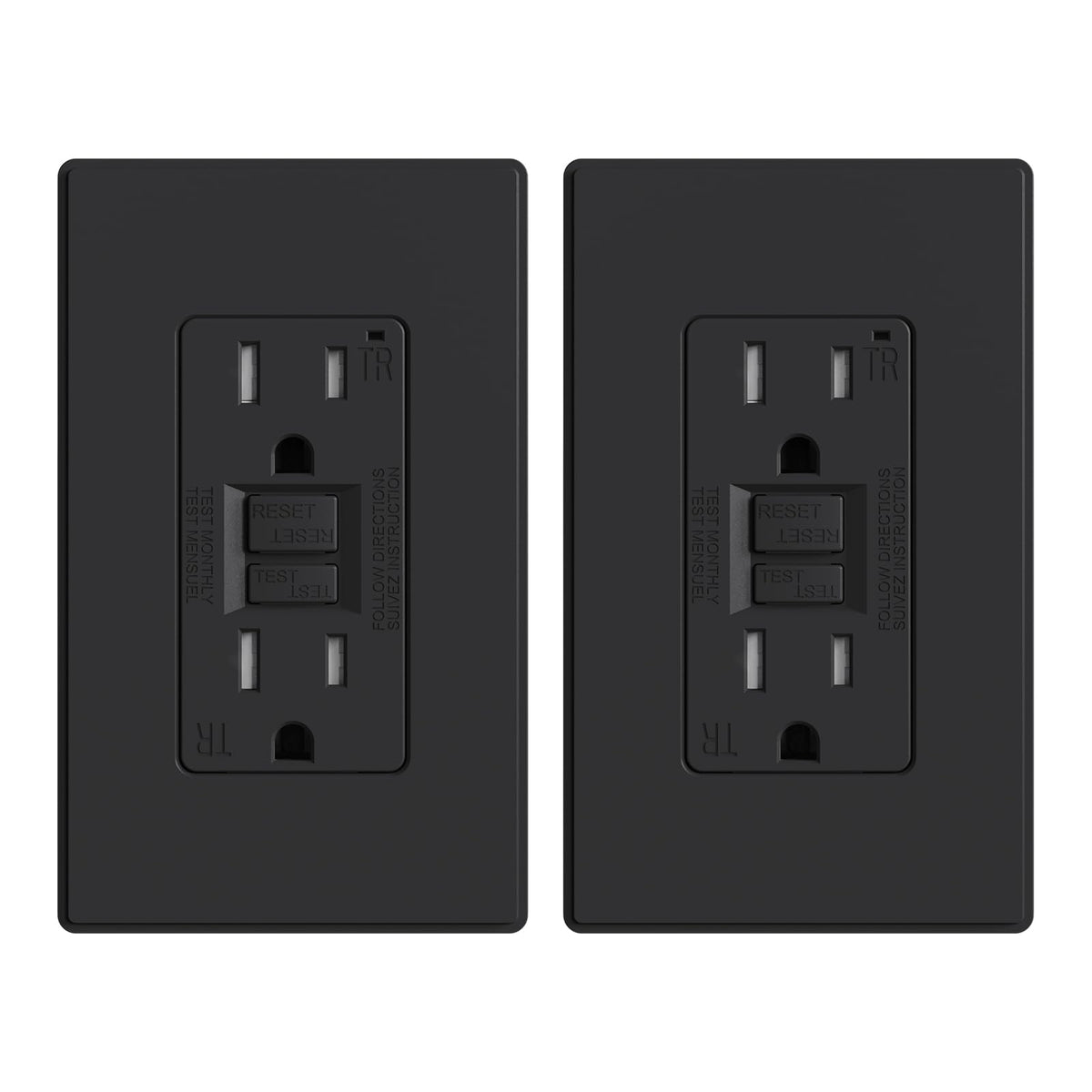 ELEGRP GFCI Outlet 20 Amp, Self-Test GFI Electrical Outlet with Thinner Design, TR Tamper Resistant GFCI Receptacle, Ground Fault Circuit Interrupters with Wall Plate, UL Listed, Light Almond, 1 Pack