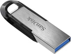 SanDisk 128GB Ultra Flair USB 3.0 Flash Drive USB stick, Memory stick with transfer speeds up to 150 MB/s, Password protection, Durable, Sleek Metal Casing Silver/Black