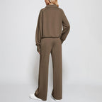 Lounge Wear Sets For Women Uk Women'S Fashion Tracksuit Full Set Comfort Long Sleeve Activewear Fall Outfits Gym Set 2 Piece Ladies Sweatshirts Sweatpants Zip Coat Tops Trousers Sets Clothing