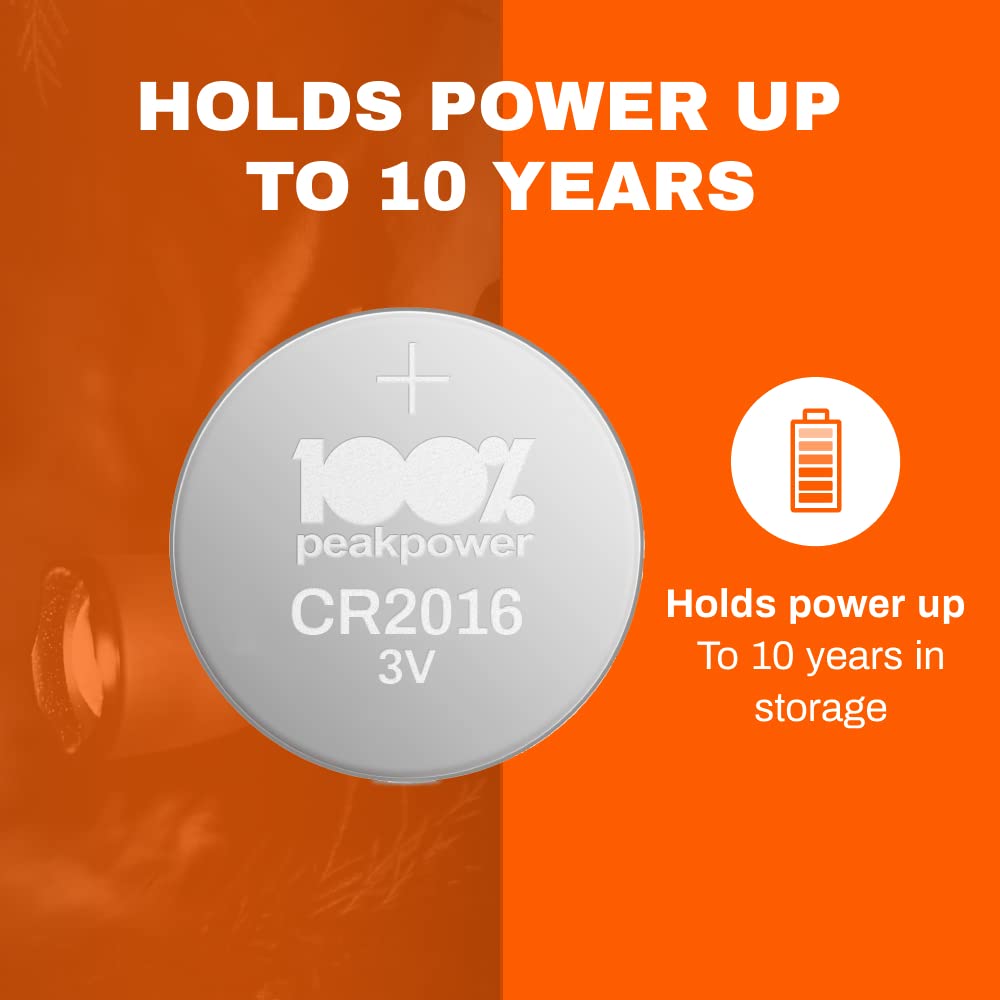 100PP CR2016 Batteries 3V Lithium 10 Pack | Key Fobs & Remotes