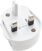 Toothbrush Adaptor Plug UK Charger Adapter Shaver Socket 2 Pin to 3 Pin Electric for Razor Plugs Bathroom Two to Three Prong Charging Tooth Brush Plugs Adapters Electrical Shaving (White)