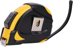 Amazon Basics Self-Locking Tape Measure with Belt Clip, 16-Feet (5-Meters), Inch/Metric Scale, MID Accuracy, Black, Yellow