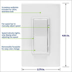 Leviton Decora Smart Switch, Wi-Fi, D315S-1RW, White